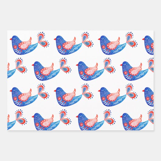 Skandinavische Wrapping Paper Sheets Geschenkpapier Set (Vorderseite 2)