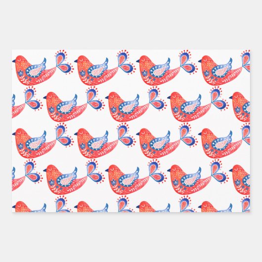 Skandinavische Wrapping Paper Sheets Geschenkpapier Set (Vorderseite)