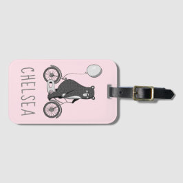 Skandinavischer Bär auf dem Bike Minimalistisch Pi Gepäckanhänger