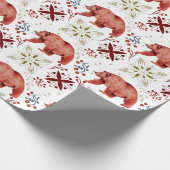 Skandinavischer Bär und Kaleidoskop-Muster Geschenkpapier (Ecke)