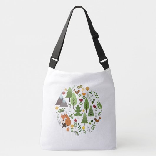 Skandinavischer Bildkreis Tragetaschen Mit Langen Trägern (Vorderseite)