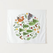 Skandinavischer Bildkreis Wandteppich (Vorderseite (Horizontal))