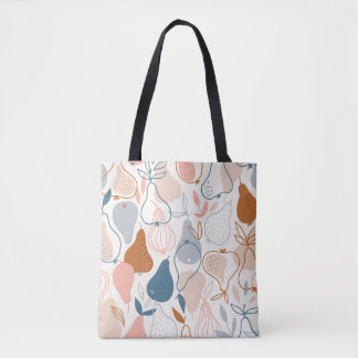 Skandinavischer Birnen-Druck: Vintage-Fruchtmuster Tasche