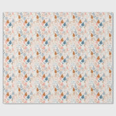 Skandinavischer Birnendruck: Vintages Fruchtmuster Geschenkpapier (Flach)