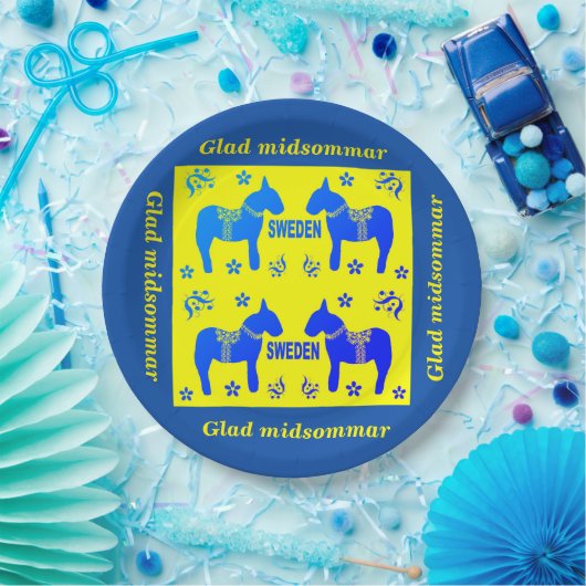 skandinavischer Entwurf, personalisiertes frohes Pappteller (Party)