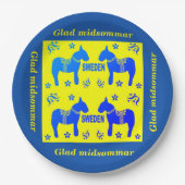 skandinavischer Entwurf, personalisiertes frohes Pappteller (Vorderseite)