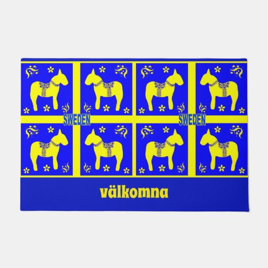 skandinavischer Entwurf, schwedisches Pferd, Fußmatte (Vorderseite)