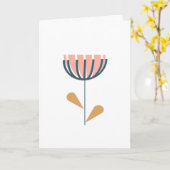 Skandinavischer Folklore-Stil Einfache Blume Blush Karte (Gelbe Blume)