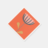 Skandinavischer Folklore-Stil Einfache Blume in Or Serviette (Ecke)