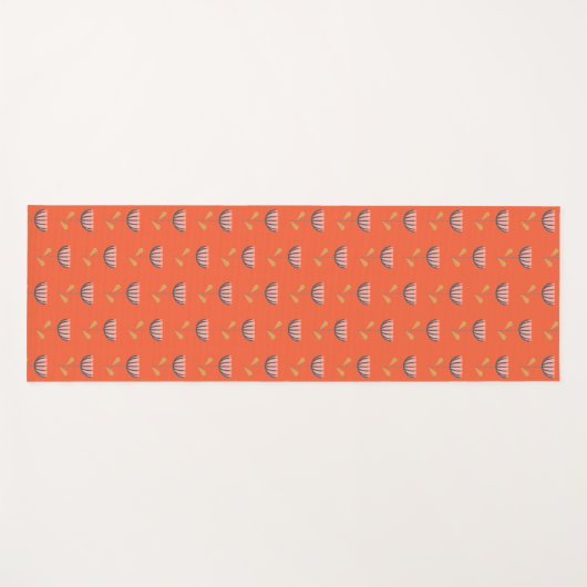 Skandinavischer Folklore-Stil Einfache Blume in Or Yogamatte (Vorderseite (Horizontal))