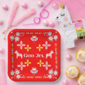 Skandinavischer Gott Jul Weihnachtsgeschirr Pappteller (Party)