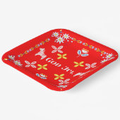 Skandinavischer Gott Jul Weihnachtsgeschirr Pappteller (Gewinkelt)