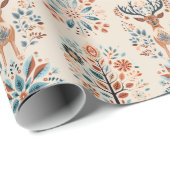 Skandinavischer Hirschurlaub Geschenkpapier (Rolleneckpunkt)