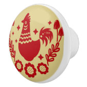 Skandinavischer Hühnerknochen Keramikknauf (Rechts)