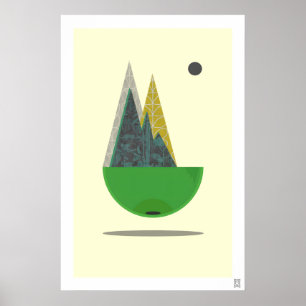 Skandinavischer Landschaftskunst-Druck Abstrakt Mo Poster
