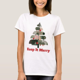 Skandinavischer moderner Weihnachtsbaum T-Shirt
