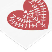 Skandinavischer roter Herz-Tabellen-Läufer Kurzer Tischläufer (Ecke)