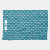 Skandinavischer Snowflake Sweater Strick Personali Geschirrtuch (Horizontal)