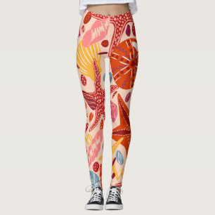 Skandinavischer Sommer Meer: Seestern Muster Leggings