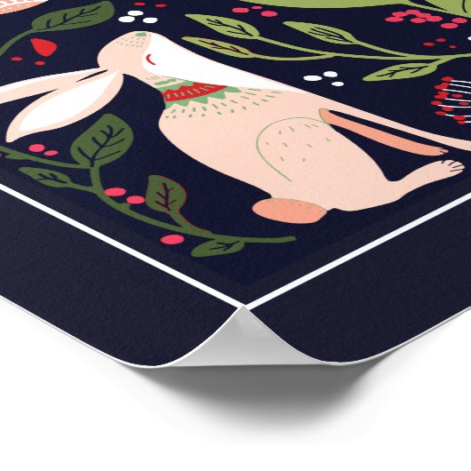 Skandinavischer Sonnenblumengarten Poster (Ecke)