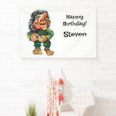 Skandinavischer Sonnentroll Illustration Wasserfar Banner (InSitu)