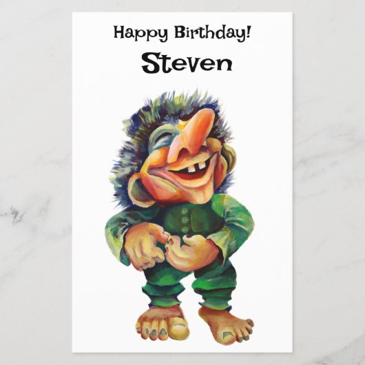 Skandinavischer Sonnentroll Illustration Wasserfar Flyer (Vorne)