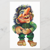 Skandinavischer Sonnentroll Illustration Wasserfar Flyer (Hinten)