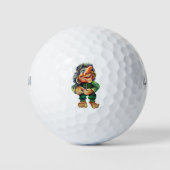 Skandinavischer Sonnentroll Illustration Wasserfar Golfball (Vorderseite)