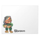 Skandinavischer Sonnentroll Illustration Wasserfar Notizblock (Vorderseite)