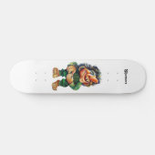 Skandinavischer Sonnentroll Illustration Wasserfar Skateboard (Horizontal)