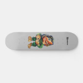 Skandinavischer Sonnentroll Illustration Wasserfar Skateboard (Horizontal)