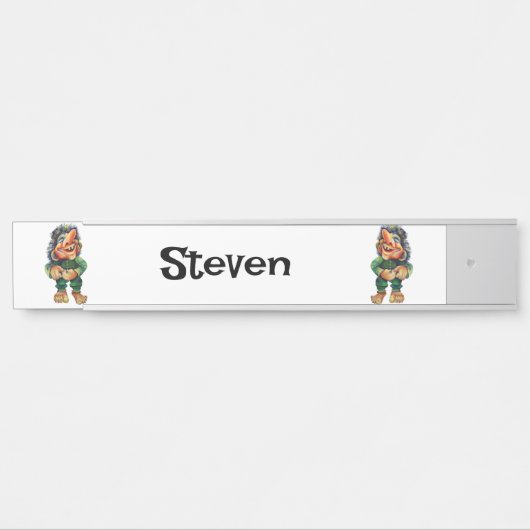 Skandinavischer Sonnentroll Illustration Wasserfar Türschild (Vorderseite )