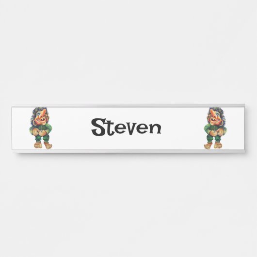 Skandinavischer Sonnentroll Illustration Wasserfar Türschild (Vorderseite )