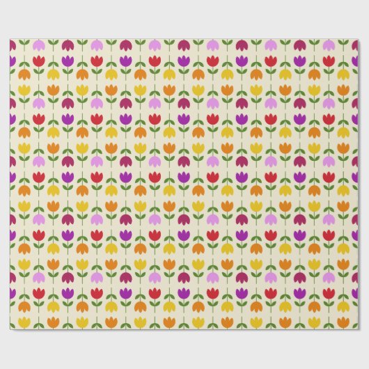 Skandinavischer Stil farbenfroh auf der Krm-Blume Geschenkpapier (Flach)