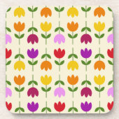 Skandinavischer Stil farbenfroh auf der Krm-Blume  Getränkeuntersetzer (Vorderseite)