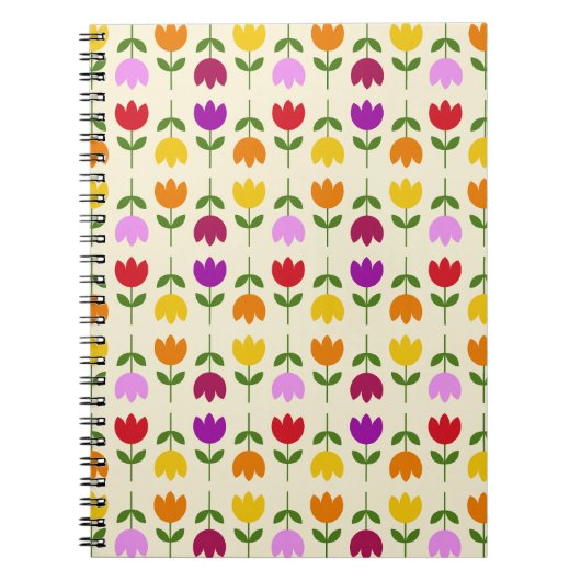 Skandinavischer Stil farbenfroh auf der Krm-Blume Notizblock (Vorderseite)