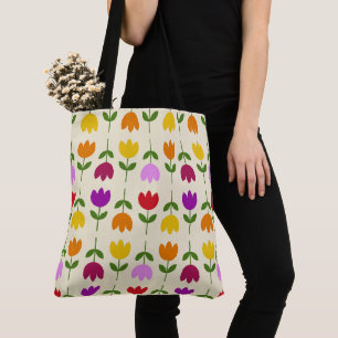 Skandinavischer Stil farbenfroh auf der Krm-Blume Tasche