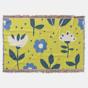 Skandinavischer Stil, floralnahes Muster. Decke