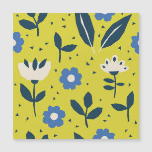 Skandinavischer Stil, floralnahes Muster. Magnetkarte
