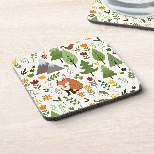 Skandinavischer Stil Illustrationen auf Creme Getränkeuntersetzer (Linke Seite)