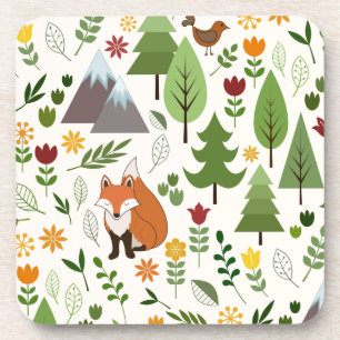 Skandinavischer Stil Illustrationen auf Creme Getränkeuntersetzer