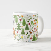 Skandinavischer Stil Illustrationen auf Creme Jumbo-Tasse (Vorderseite Rechts)