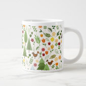 Skandinavischer Stil Illustrationen auf Creme Jumbo-Tasse (Rechts)