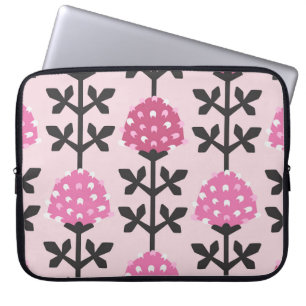 Skandinavischer Stil Klee Blumen Vintag nahtlos Laptopschutzhülle