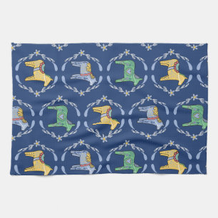 Skandinavischer Stil Kunst Küchenhandtuch in Navy Geschirrtuch
