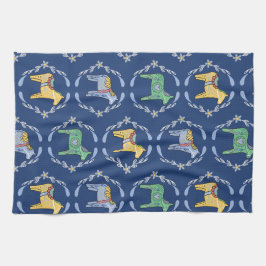 Skandinavischer Stil Kunst Küchenhandtuch in Navy Geschirrtuch