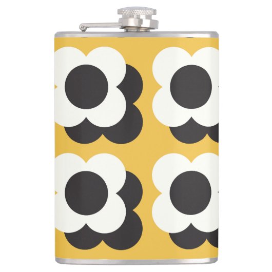 skandinavischer Stil, Vintages Blumenmuster Flachmann (Vorderseite)