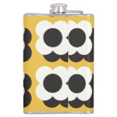 skandinavischer Stil, Vintages Blumenmuster Flachmann (Rückseite)