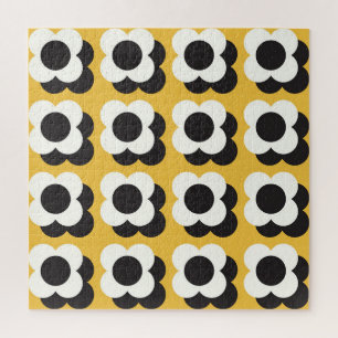 skandinavischer Stil, Vintages Blumenmuster Puzzle