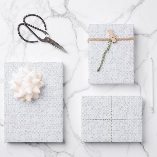 Skandinavischer Textur-Luxusteppich Geschenkpapier Set (Vorderseite)